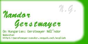 nandor gerstmayer business card